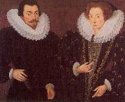 Hieronimo Custodis, Sir John Harington and his wfie, Mary Rogers, Lady Harington